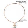 Cross Pendant Necklaces for Women Zinc Alloy Colorful Rhinestones Necklaces Gold Silver Colors Long Choker Trendy Party Jewelry