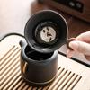Frosted Tea Filter Holder Household Black Pottery Kung Fu Tea Separation Filter Light Luxury Tea Leak Tea Strainer