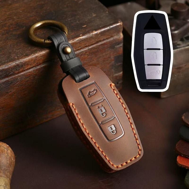 

Leather Car Remote Key FOB Case Key Cover Holder for Mitsubishi Outlander for Mitsubishi Outlander 2022-2025 Car Smart Key Case