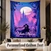 Custom Text Printed Tapestry Sailor Moon Pattern Large Wall Hanging Indoor Room Decor