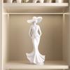 European White Female Sculpture Decoration Resin Figurine Small Statue for Living Room Wine Cabinet Study Human Art Decoration
