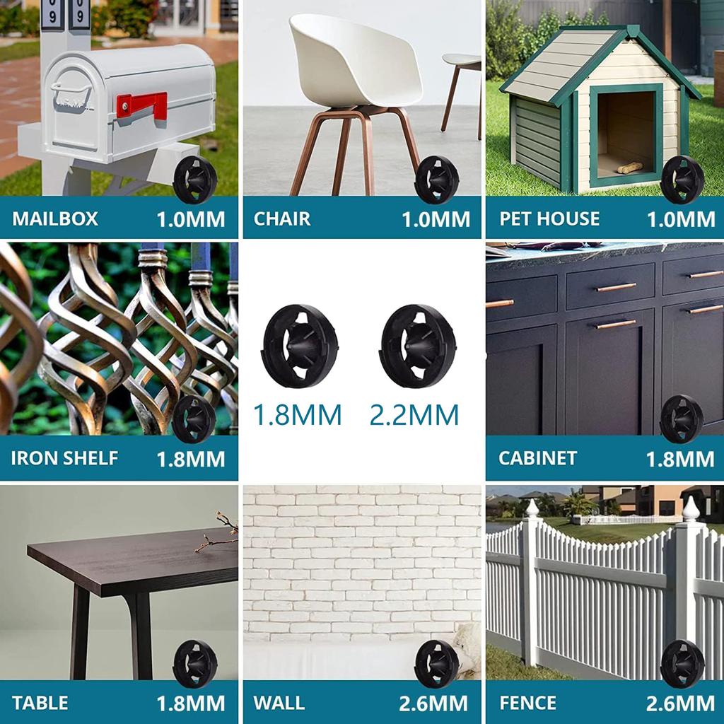 Paint Sprayer Nozzle Set Compatible With 800W and 550W Electric Paint Guns Includes 2 Nozzles and Wind Cap In Sizes