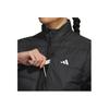 Adidas 630 Padded Solid Color Stand Collar Zipper Casual Jacket Women Jacket Black HZ6031