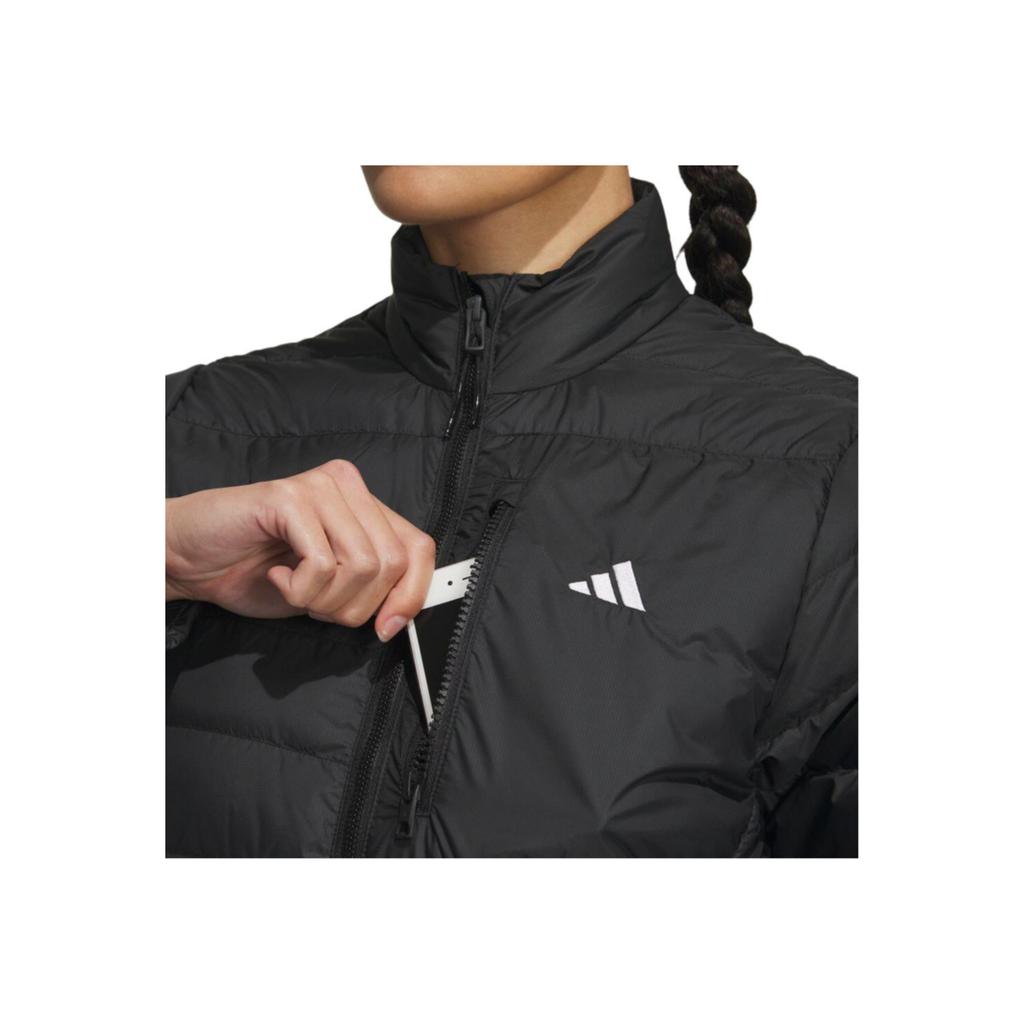 Adidas 630 Padded Solid Color Stand Collar Zipper Casual Jacket Women Jacket Black HZ6031
