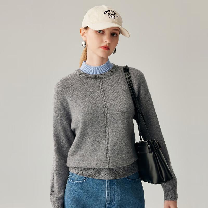 Zhaojun Women's 2025 A/W Semi-High Collar Cashmere Sweater