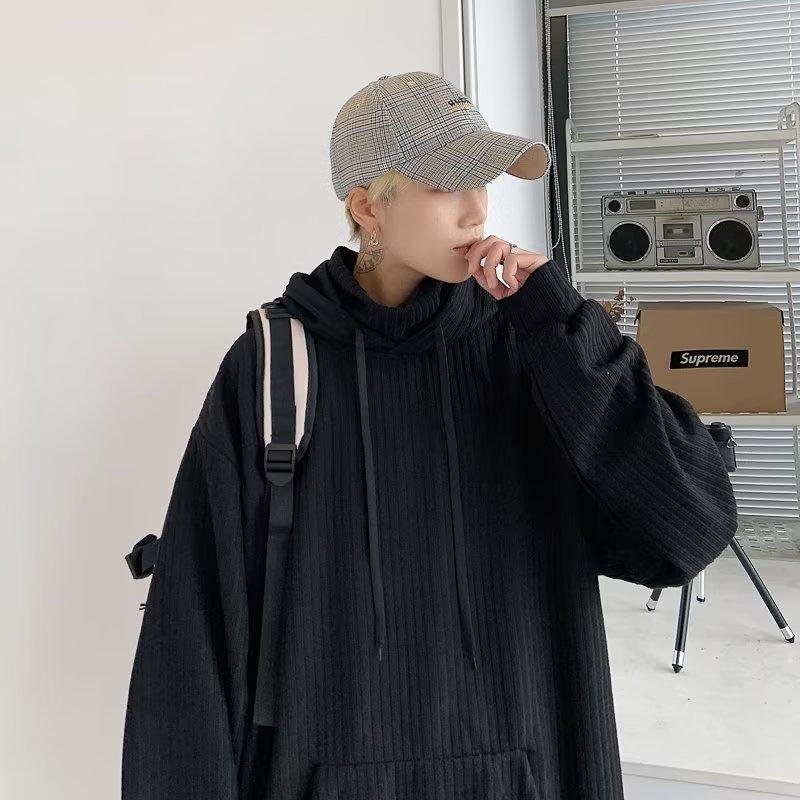 Sweater Men Spring Autumn Men's Hooded Sweater Casual Pullover Warm Knitted Sweatercoat Pull Homme Plus Size Streetwear