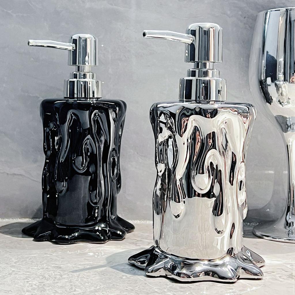 Sfeșnic din ceramică Sticlă de loțiune șampon Dezinfectant pentru mâini Dozator portabil Sticlă de săpun Accesorii pentru baie Dozator organizator