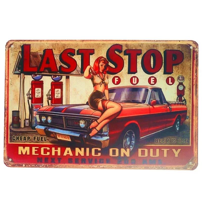 Pin Up Girl Metal Tin Signs Vintage Wall Art Painting Bar Pub Cafe Shop Home Decor Sexy Lady Poster Plate Plaque