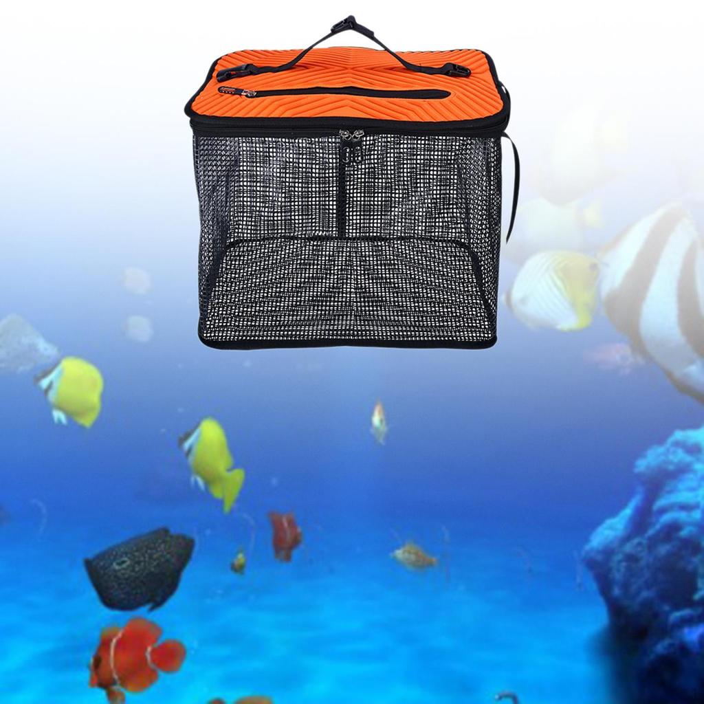 Fish Protection Net Collapsible Cage Convenient Easy Carrying Basket Fishing Bucket for