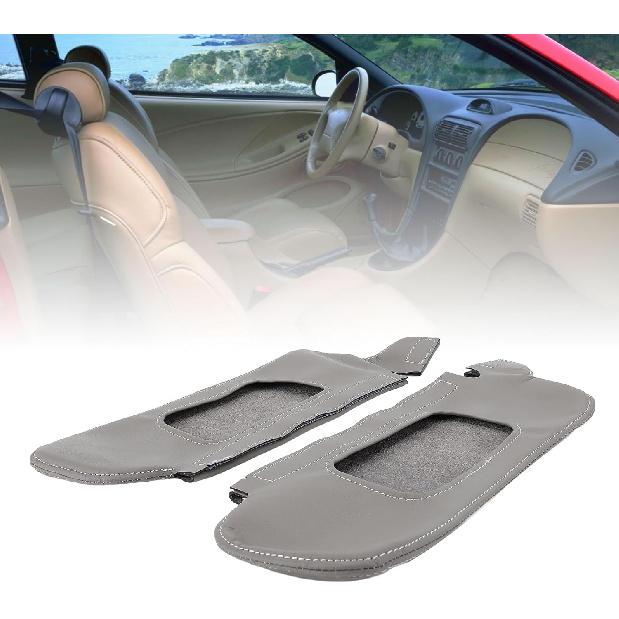 Asixxsix Sun Visor Cover Protector for 1994 to 2004, PU Leather Sun Visor Replacement Cover Skin, Left Driver and Right Passenger Side Sunvisor