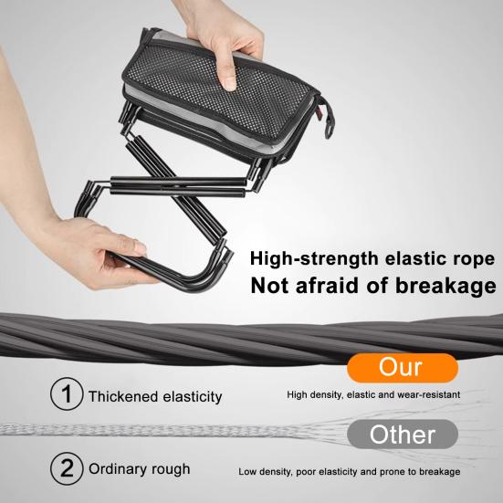 Portable Folding Stool Zipper Closure Ultralight Collapsible Stool Compact Design Camping Travel Fishing Hiking Chair