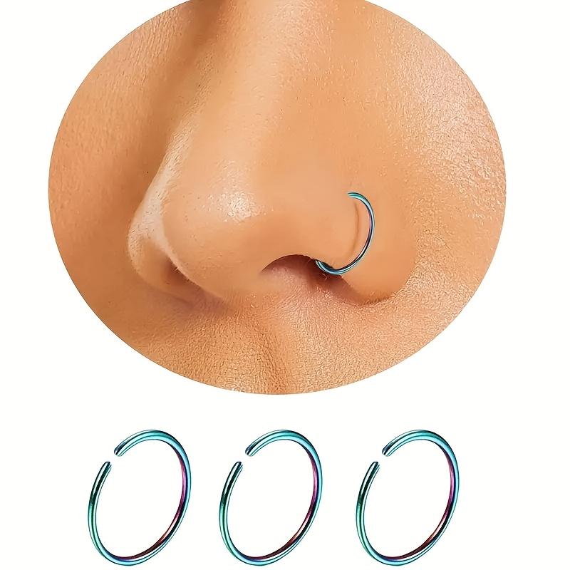 3-Piece Women's Nose Ring Set, 8mm Hypoallergenic Nose Ring, Women's Earrings