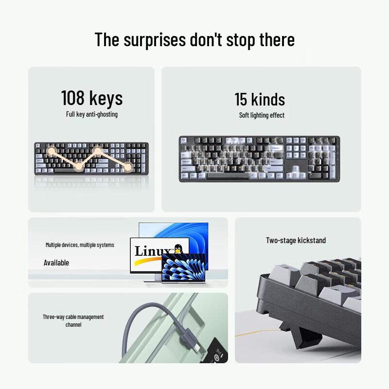 Ugreen KU103 Wired Mechanical Keyboard (Red Switches)