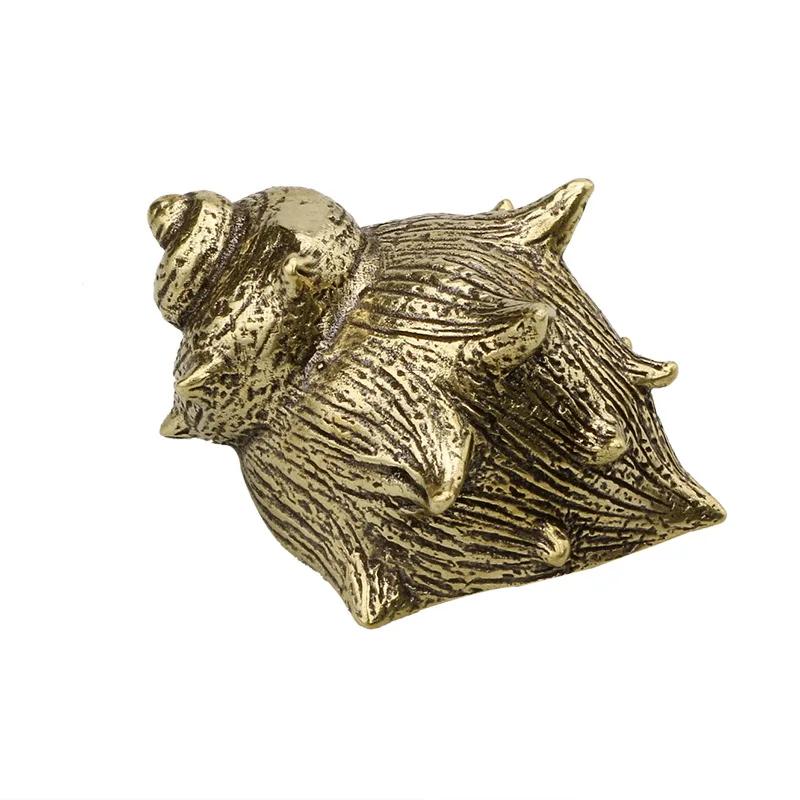 

Новые фигурки из медных раковин Миниатюрные украшения для дома и сада Латунные животные Антикварные офисные настольные украшения Ремесла Стол Чай Домашнее животное
