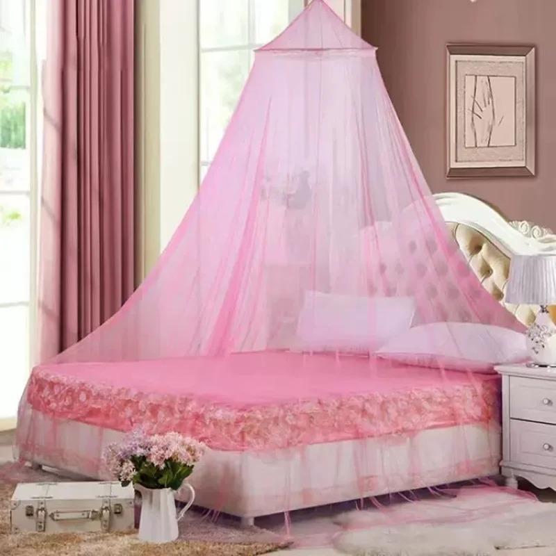 Hanging Mosquito Net Princess Dome Foldable Bed Cover Hanging Fly Proof Net Protective Bed Tent Floor Mosquito Net Bed Tent