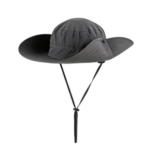 Chapeau seau Tissu respirant Maille Patchwork Séchage rapide Chapeau de pêcheur Large bord Cordon coupe-vent Protection solaire UPF Pliable Chapeau de soleil d'extérieur