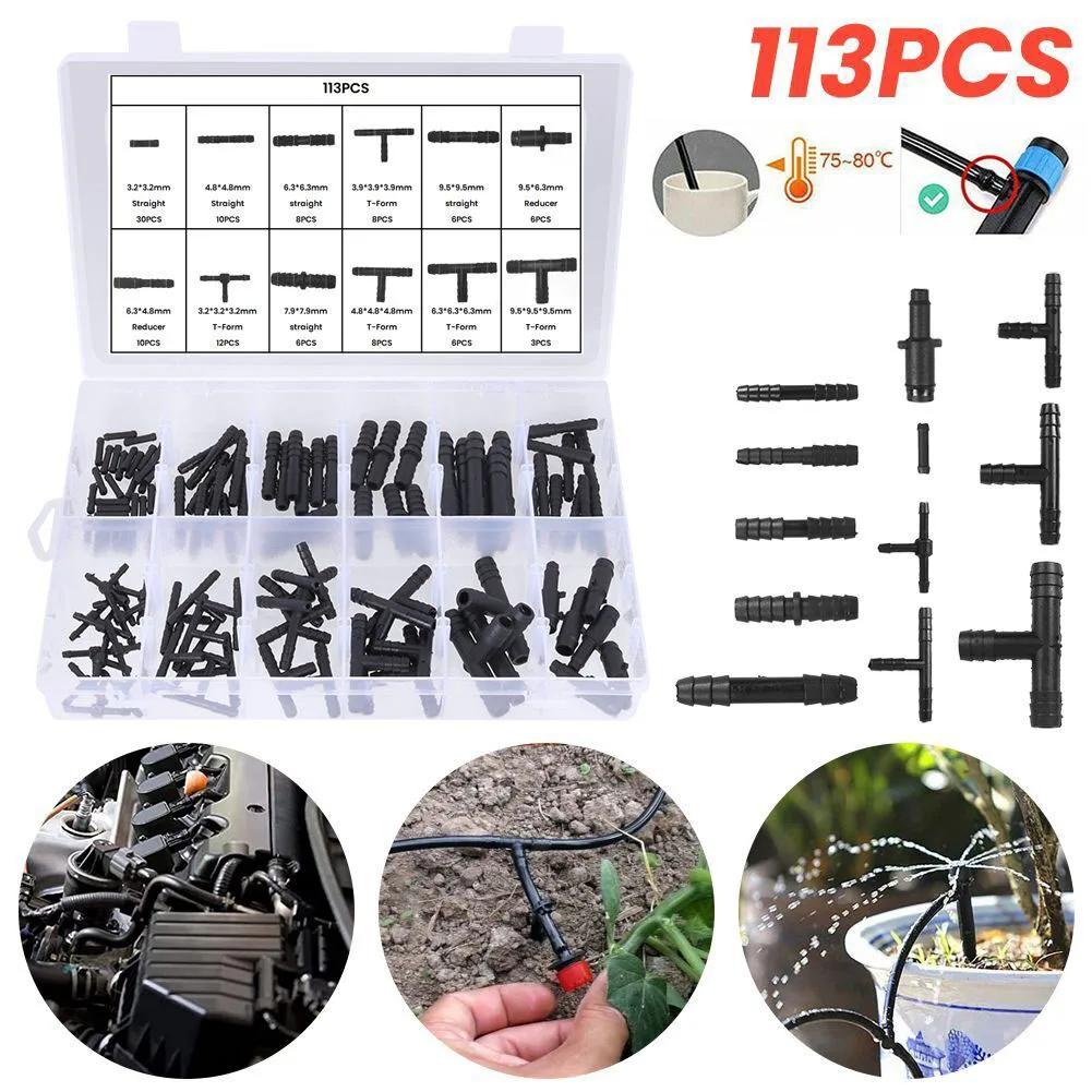 Car Hose Connector Assortment Reducer Set Plastic Straight T Piece Connectors For Cooling Systems Fuel Systems
