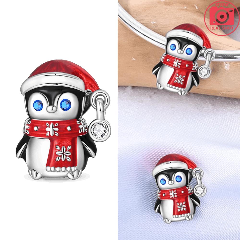 Original Charm Copper Penguin Blue Zircon Rabbit Koala Animals Beads Fit Bracelet Accessory Gift Jewelry Diy Women