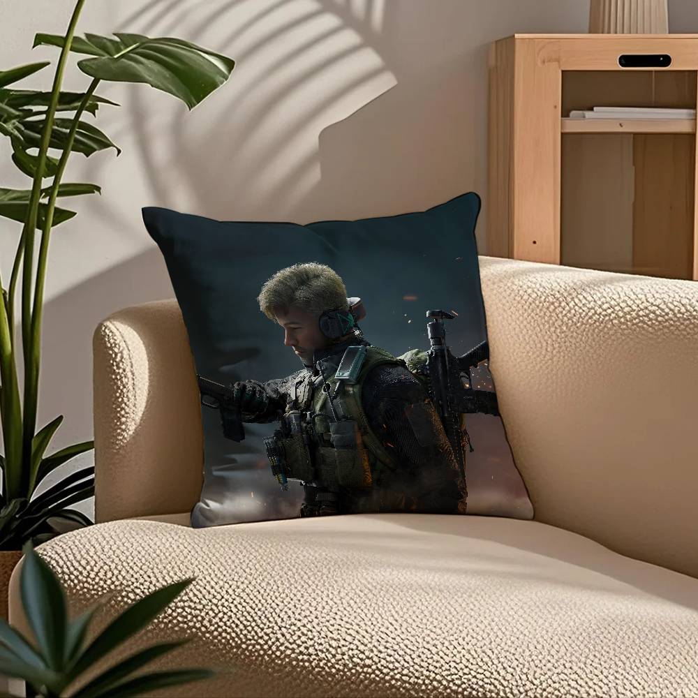 

Cool Game D-Delta Force Pillow Case Comfort Sofa Bed Silky elegant Invisible zipper Custom Decorative cushion cover 40X40cm