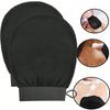 Cross All Black Exfoliating Scrubber: Dead Skin Remover & Back Scrubber Glove