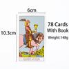 Pink Border Tarot Card Deck with Guidebook 78Pcs English Version Family Gathering Divination Deck Board Game Cards 10.3*6cm
