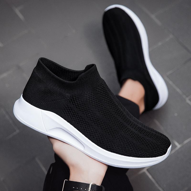 Fashion Men Mesh Loafers Women Walking Shoes Spring Summer Sports Outdoor Light Flats Black Breathable Fitness Sneakers Soft Size 35-45