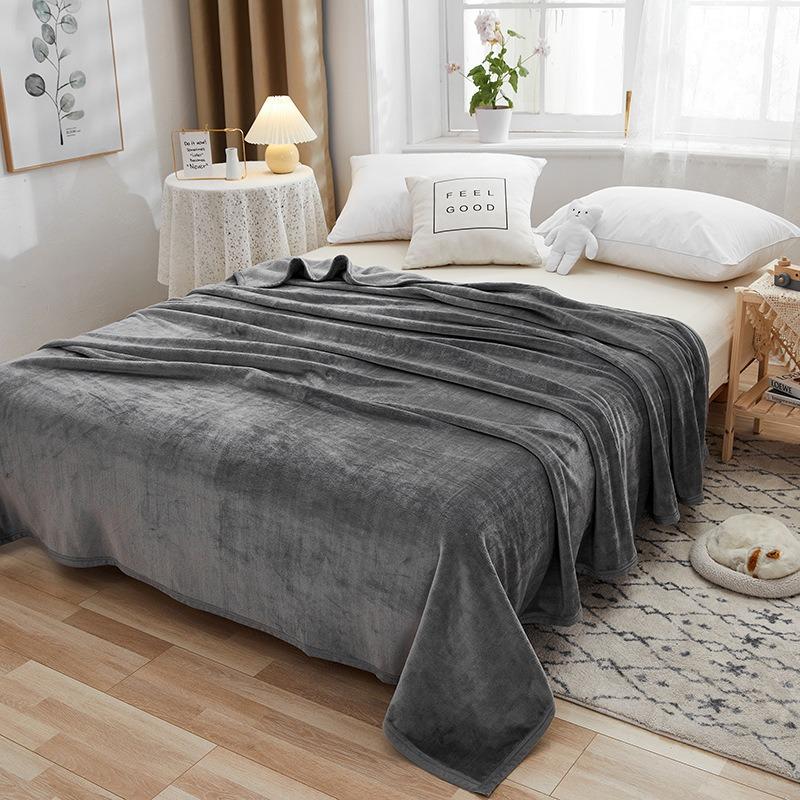 Thick Milk Velvet Blanket Double Bed Bedding Soft and Skin Friendly Home Textile Multiple Styles To Choose From Machine Washable Not Easy Shed Hair