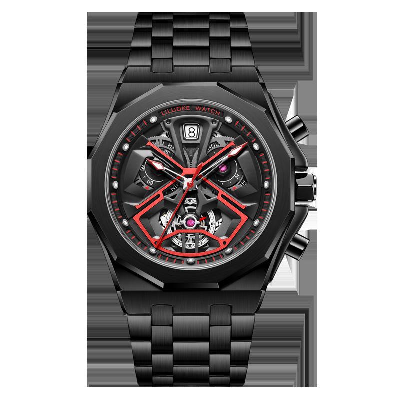 High-End Luminous Waterproof Skeleton Men s Quartz Watch