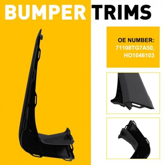 1PCS Black Front Left Upper Bumper Cover Protector Set For - Honda Pilot