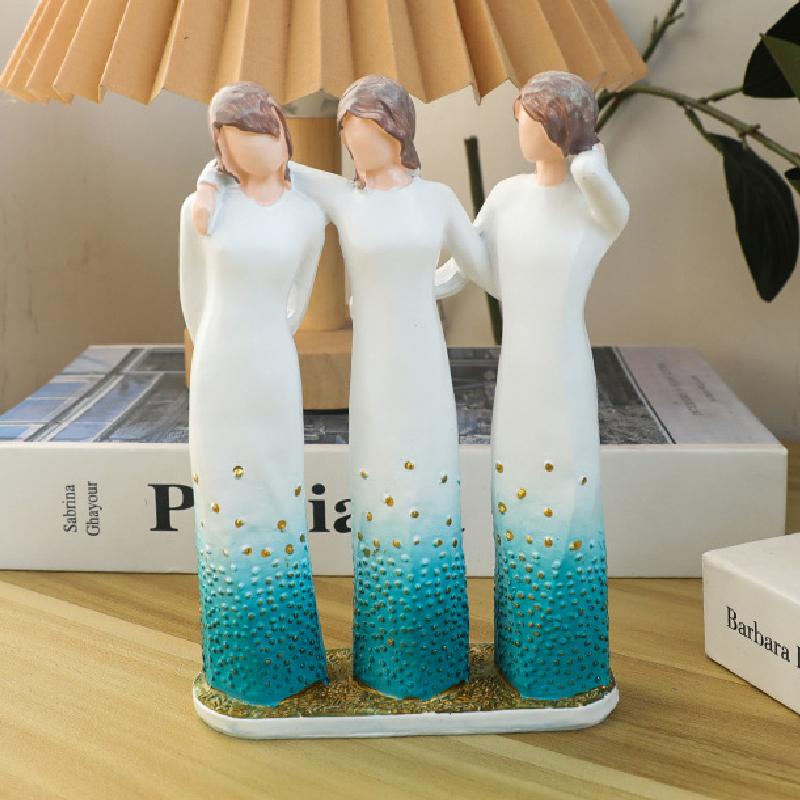 Three Sisters Ornaments Tabletop Ornaments Gifts Resin Crafts Decorations Holiday Commemorative Gifts Art Decorations New