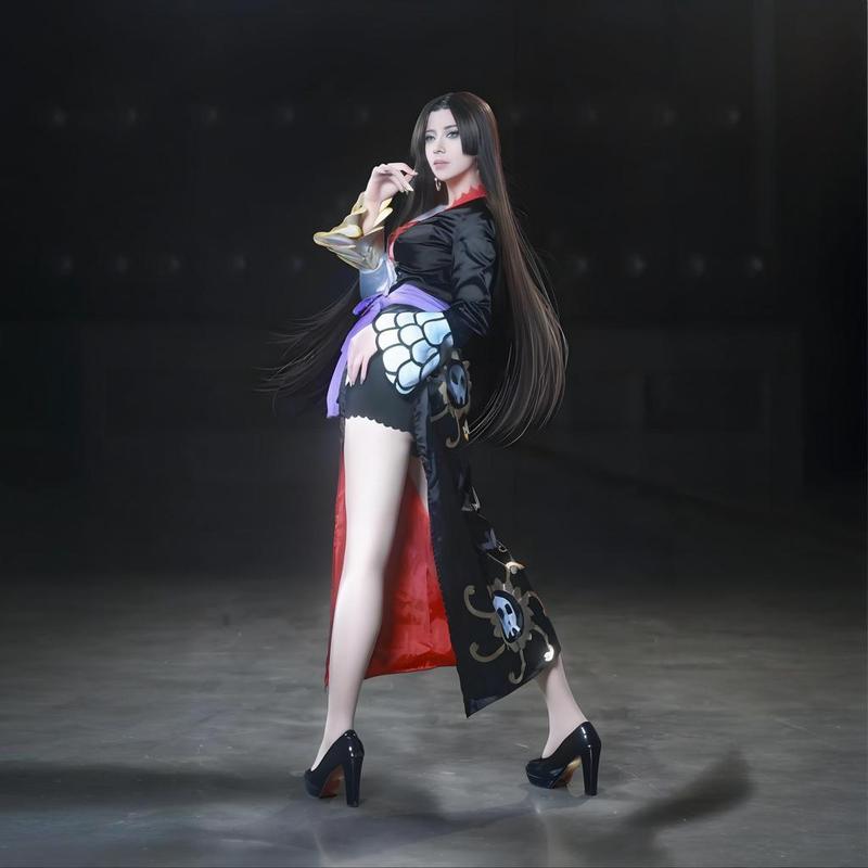 Anime Boa Hancock Cosplay With Cloak Boa Dress Costume Sailor Suit Boa Hancock Cosplay Costume Custom size Black Dress Earrings