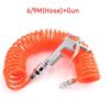High Pressure Cleaning Gun C/EU Type Tube 8*5mm Retractable Hose Pu Compressor Air Hose Air Dust Collector Blowout Spring Tube