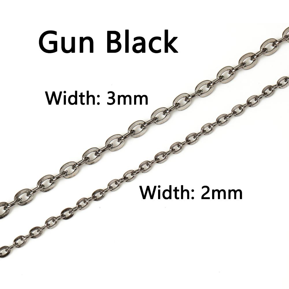

5Meters Metal Link Chains Multi Color Bulk Necklace Bracelet Chain Accessory for DIY Jewelry Making Findings Supplies Wholesale 2x3mm width 2mm
