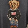 2025 R.L Wool Blend Cartoon Bear Round Neck Sweater - Women's Autumn/Winter Versatile Embroidered Style