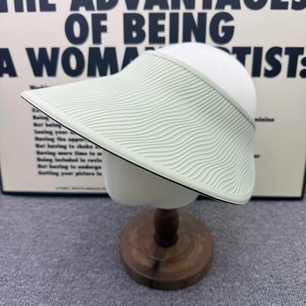 Big eaves seamless empty top hat women's summer UV protection sun hat outdoor sun protection hat cycling without head sun hat