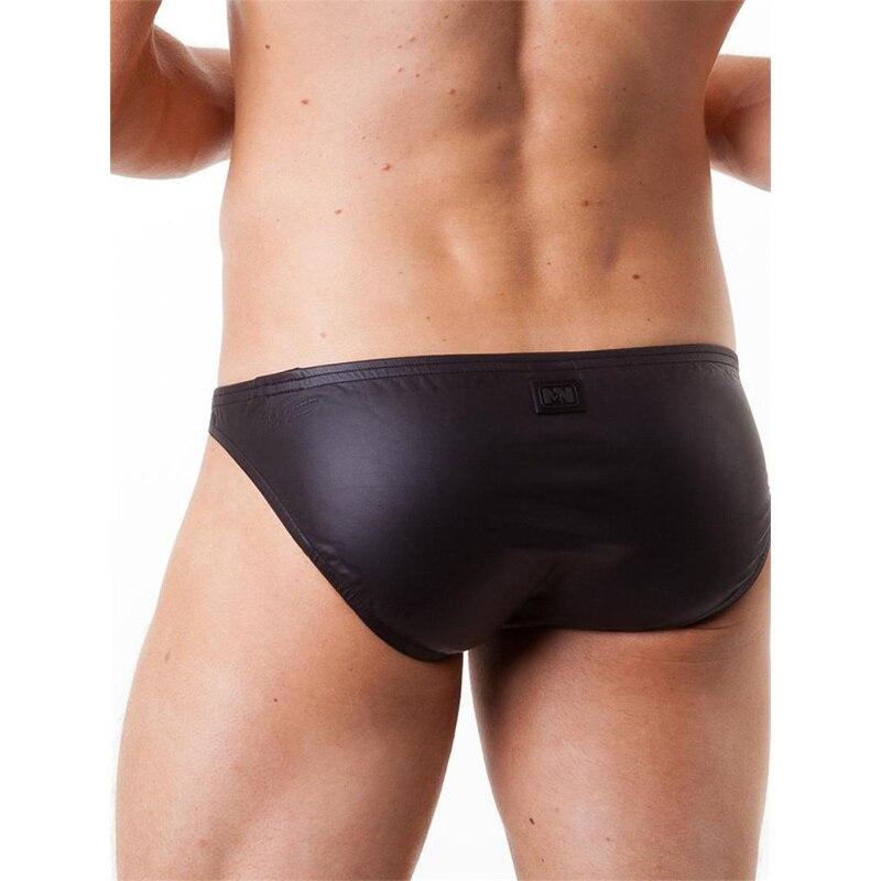 Men's Faux Leather Briefs Patent Leather Sexy Chastity Underwear Sissy Fetish Adult  Abdl
