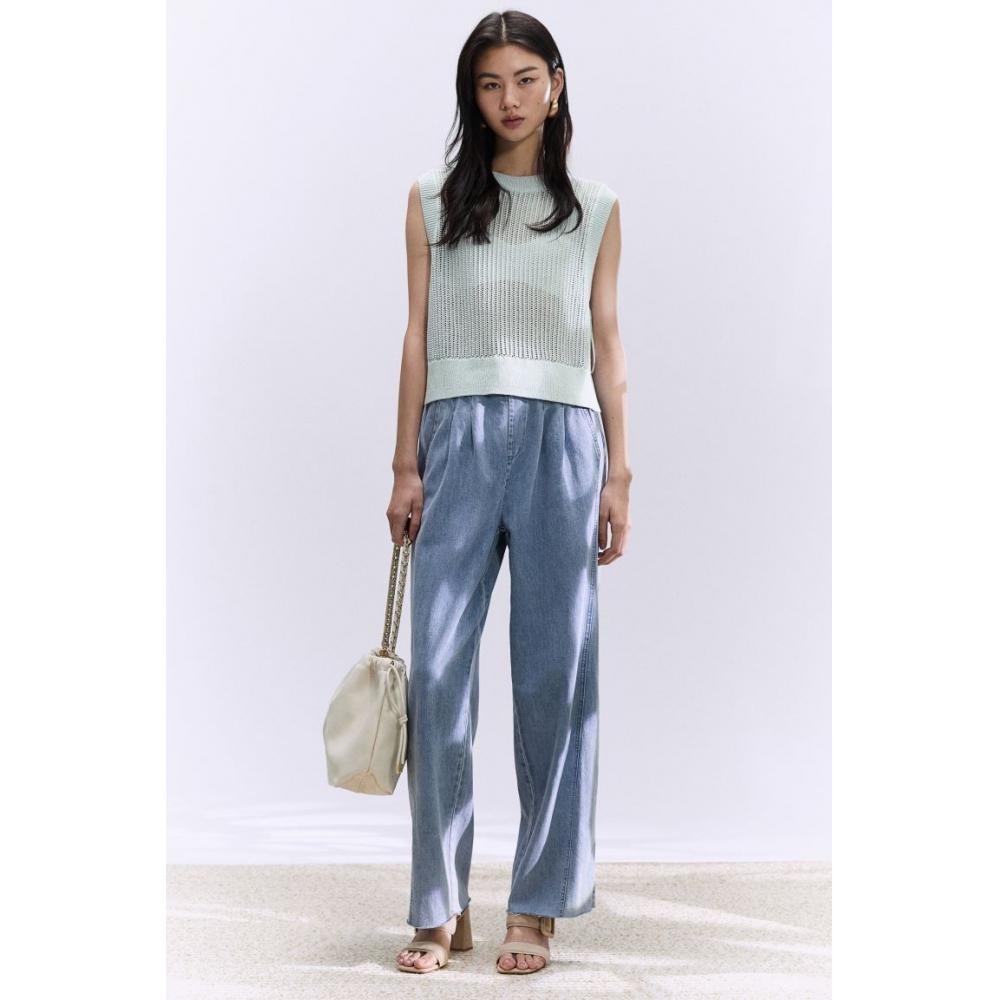 

Жилет-свитер с завязкой HM Pale Turquoise