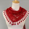 Fashionable Neckerchief Hollow Rose Scarf Lace Scarf