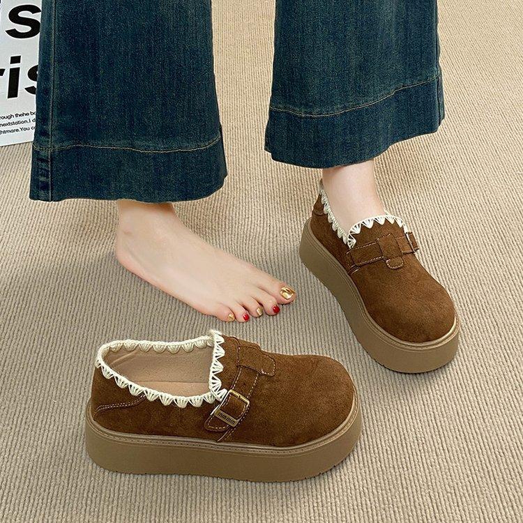 New Canvas Women's Flat Bottom Not Tired Feet Thick Bottom Heightening Non-slip Cushioning Casual Sports Shoes