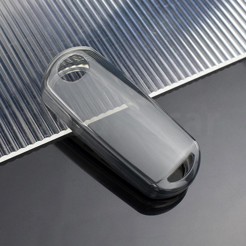 

Чехол для автомобильных ключей для Mazda 2 3 6 Atenza CX-3 CX-5 CX5 CX7 CX-9 Axela Demio 2015-2019, прозрачный чехол для ключей из ТПУ, держатель для сумки прозрачный черный