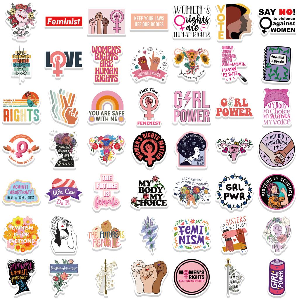 100 Inspirational Feminist Graffiti Stickers Personalized DIY Decorative Computer Suitcase Waterproof