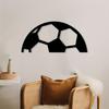 1pc Metal Soccer Goalpost Wall Sculpture Iron Trophy Statue Outdoor Indoor Decor Man Cave Boys Room Gift Easy Install