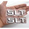 Pair SLT Emblem 3D Badge Adhesive Back Letter Nameplate Replacement For Sierra Yukon Canyon 1500HD 2500HD 3500HD (Chrome)