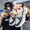 Men's shoes 2025 spring new mesh breathable lace-up casual sports shoes youth thick-soled heightening dad trendy shoes