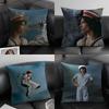C-Conan Gray Wishbonee Singer Cushion Cover Natural Linen Organic Fabric Double-Sided Printing Sofa Home Decor Gift Pillow Case