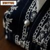 Handmade Indigo Jacquard Cloth Tissue Box Elegant Tissue Rangement Wet Wipes Case Reusable Paper Drawer Hotel Napkin Storage