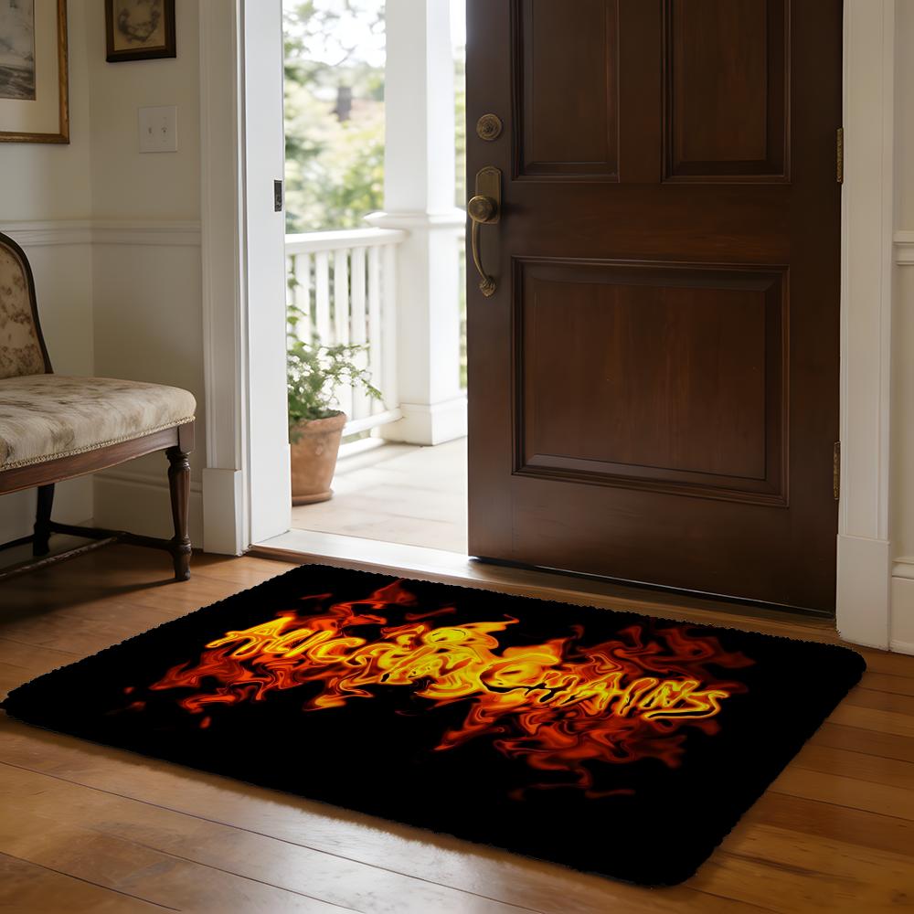 Retro Music Alice In Chains Floor Mat Soft Flannel Absorbent Mat Non-Slip Rug Home Bedroom Bathroom