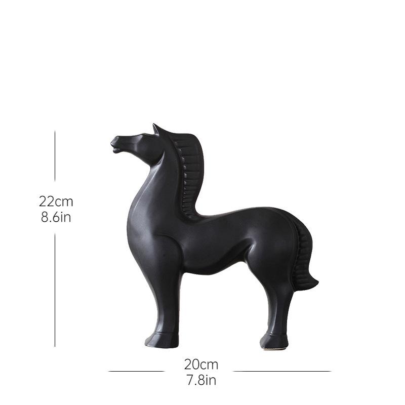 

Creative Statues White Horse ceramic Sculpture Crafts Ornaments Desk Decor Minimalist Horse Statue Room Aesthetic Decor Figurine