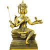 Messing Viergesichtiger Thai Buddha Phra Phrom Figur Segensstatue für Altar Heimbüro Dekoration