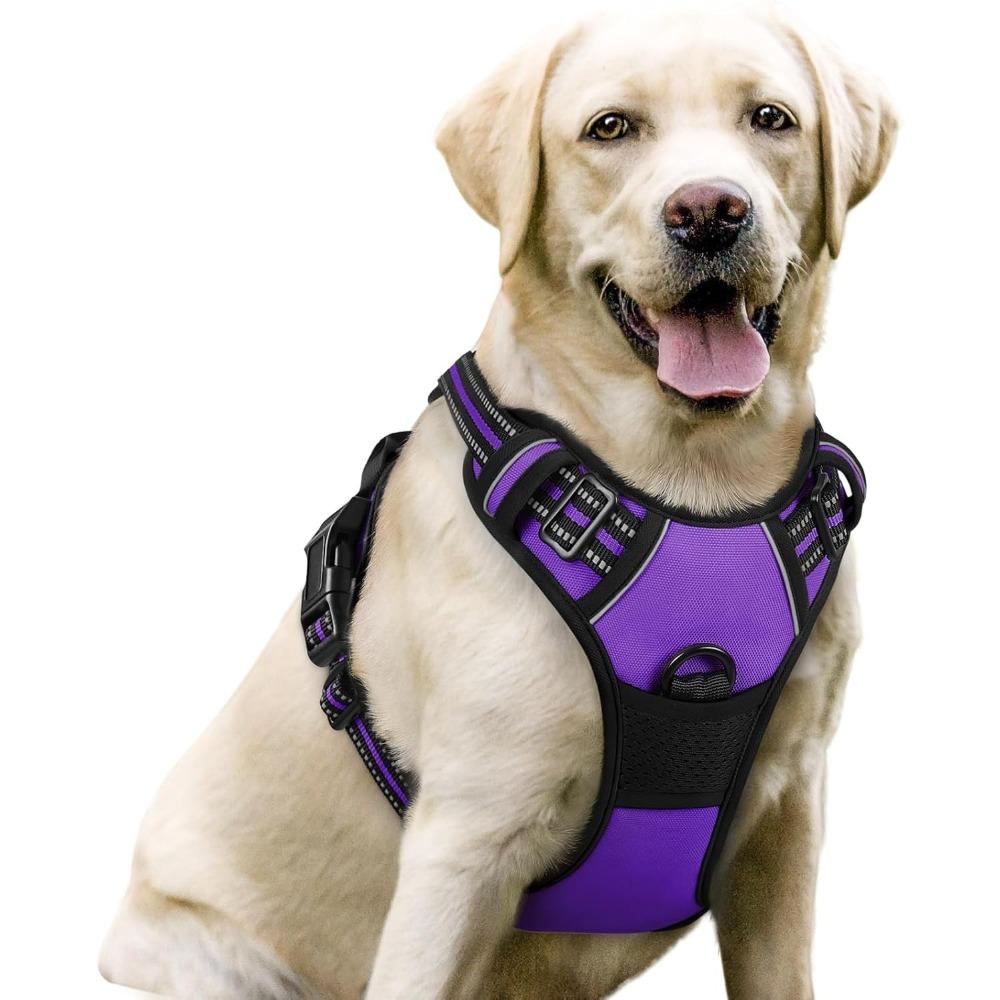 Dog harness, anti-pull, pet harness,  outdoor pet vest with 3M reflective strips, Oxford cloth material, suitable for small, medium and large dogs,